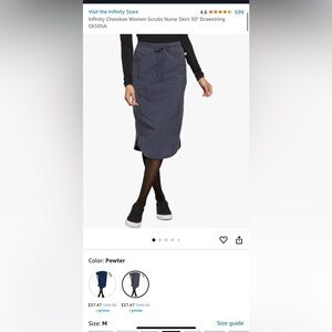 Grey Cherokee Infinity scrub skirt